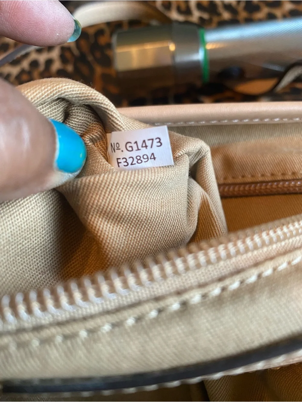 Coach Leopard-Print Tote with Tan Trim